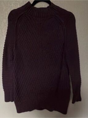 Sonoma Cable Knit Turtleneck Sweater - Plum